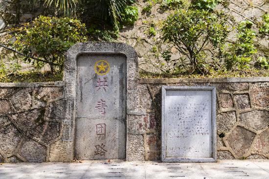 共青團路石碑。   南報融媒體記者  丁劼攝
