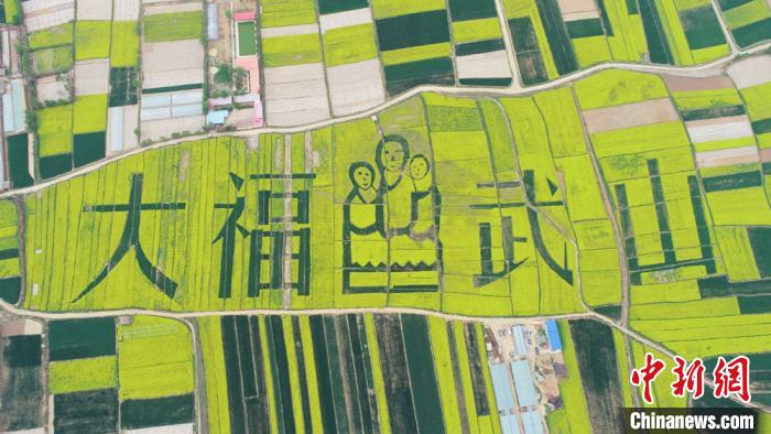 2019年4月，天水武山縣萬畝鄉村油菜花海。(資料圖) 何海瑞 攝